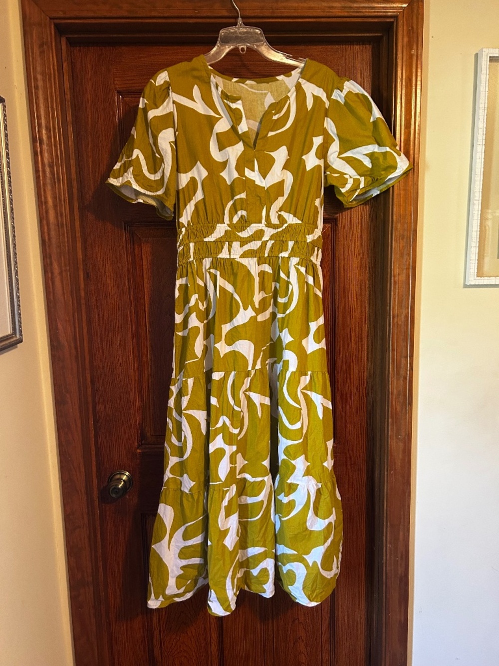 Meadow Rhodes mustard yellow maxi dress Large
